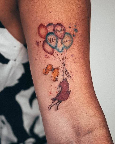 Ballon Tattoo Designs For Women