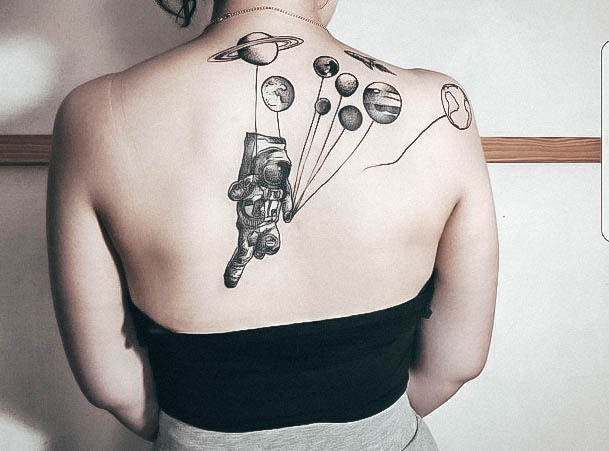 Ballon Womens Tattoos Designs