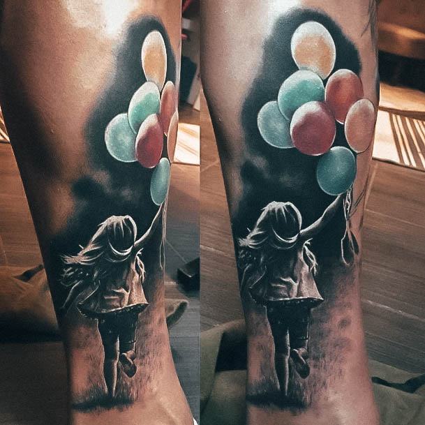 Top 100 Best Balloon Tattoos For Women - Inflated Design Ideas