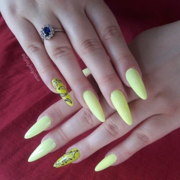 Banana Womens Nail Ideas