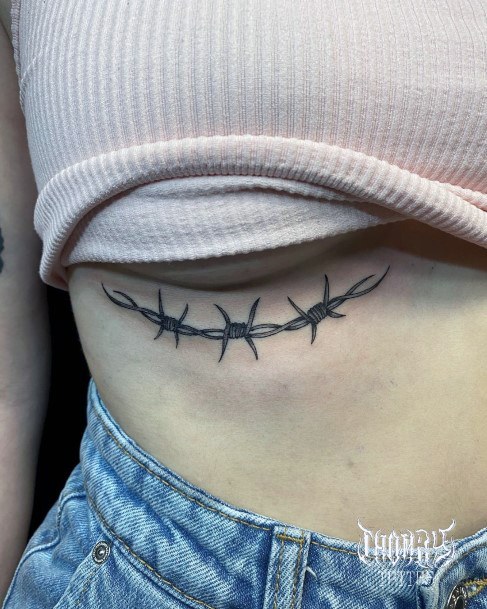 Barbed Wire Female Tattoo Designs