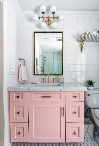 Bathroom Cabinet Ideas Pop Of Pink Inspiration