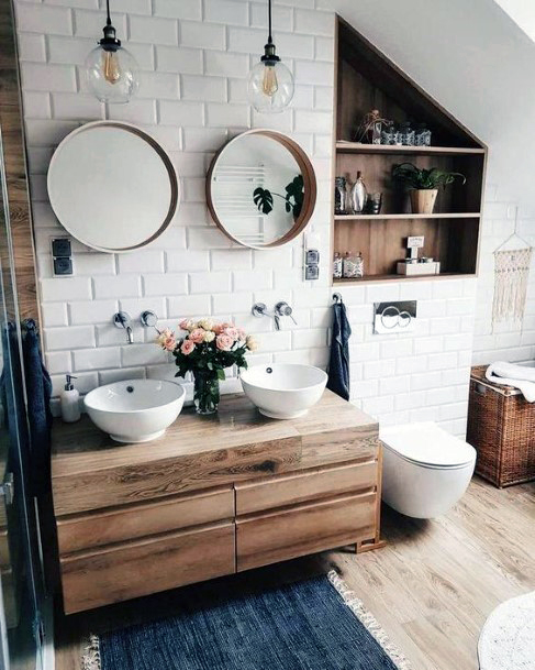 Bathroom Cabinet Ideas Rustic Hardwood Inspiration With Modern Fixtures