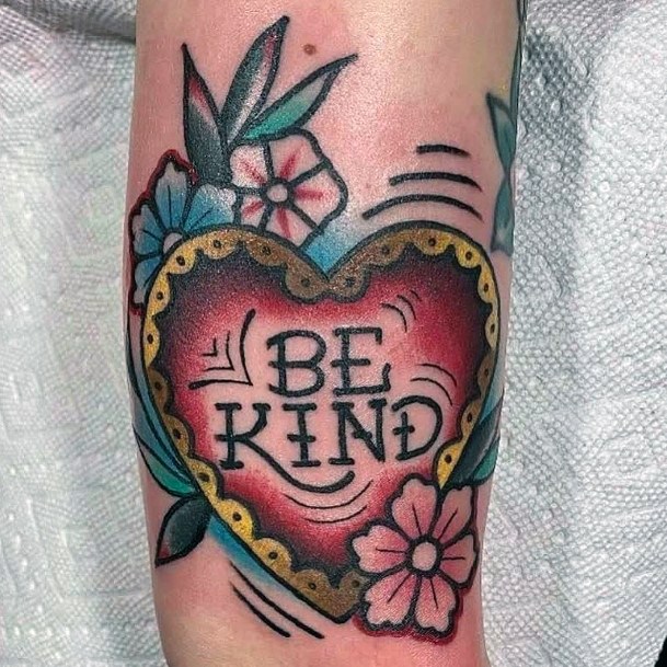 Be Kind Tattoo Design Inspiration For Women