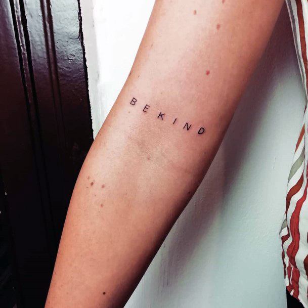 Be Kind Womens Tattoo Ideas