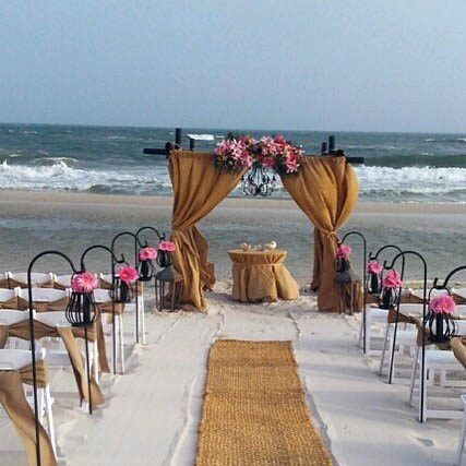 Beach Side Wedding Burlap Dais Decor