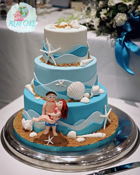 Beach Side Wedding Cake Women