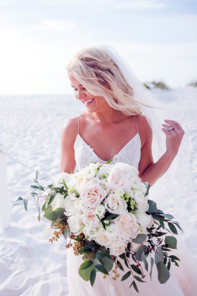 Beach Wedding Blush Flowers