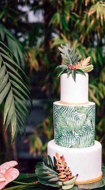 Beach Wedding Flowers Cake Decor