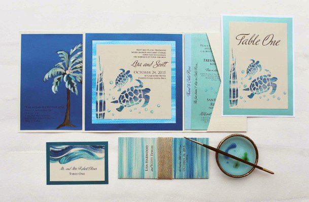 Beach Wedding Ideas Aqua Blue And Sea Turtles Inspiration