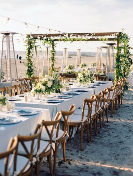 Beach Wedding Ideas Sandy Outdoor Reception Inspiration