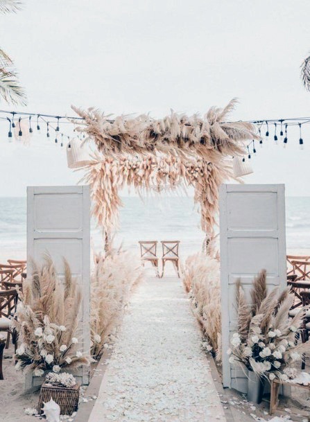 Beachside Boho Wedding Flowers Decoration Art