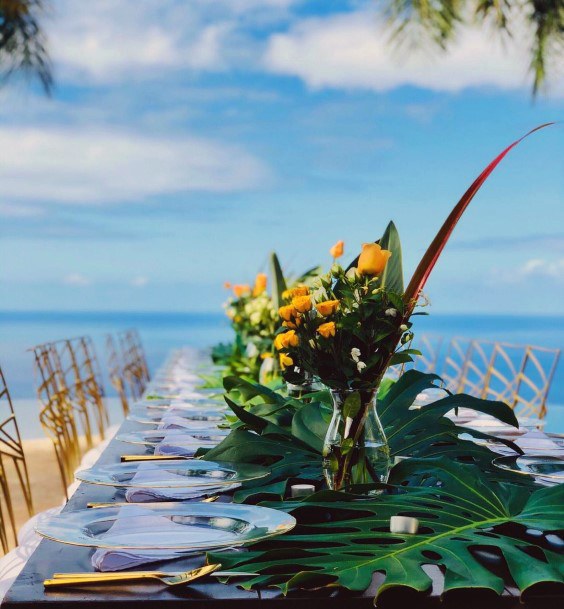 Beachside Hawaiian Wedding Flowers