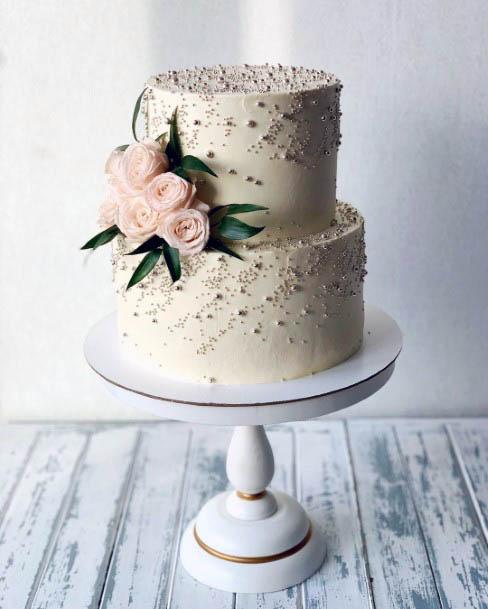 Beaded Cake Wedding Flowers