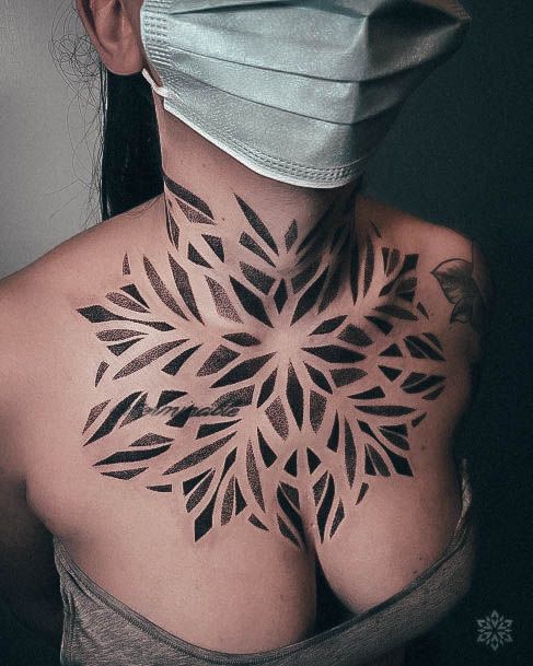 Beauteous Chest Dotwork Girls Mandala Tattoos