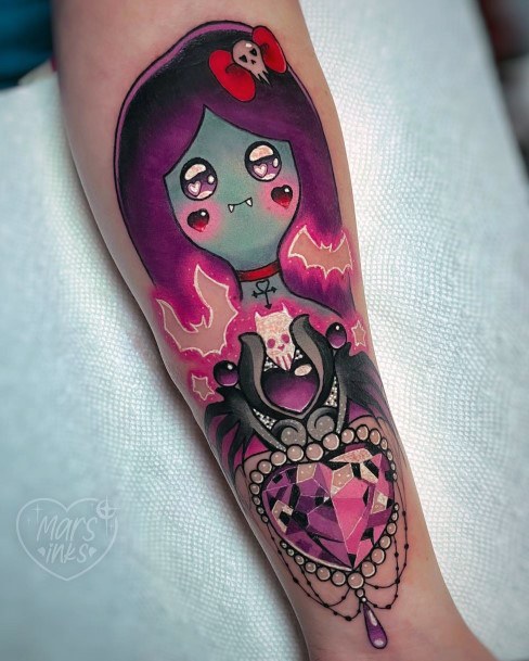 Beauteous Girls Adventure Time Tattoos