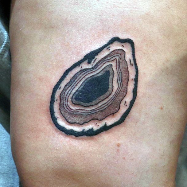 Beauteous Girls Agate Tattoos Leg