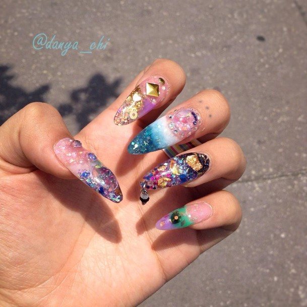 Beauteous Girls Aquarium Nails