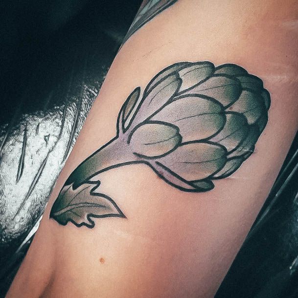 Beauteous Girls Artichoke Tattoos