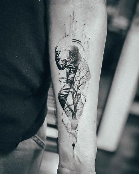 Beauteous Girls Astronaut Tattoos