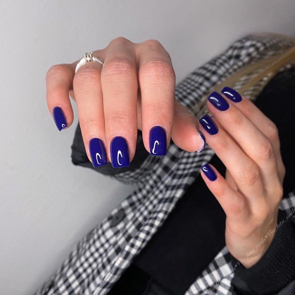 Beauteous Girls Blue Short Nails