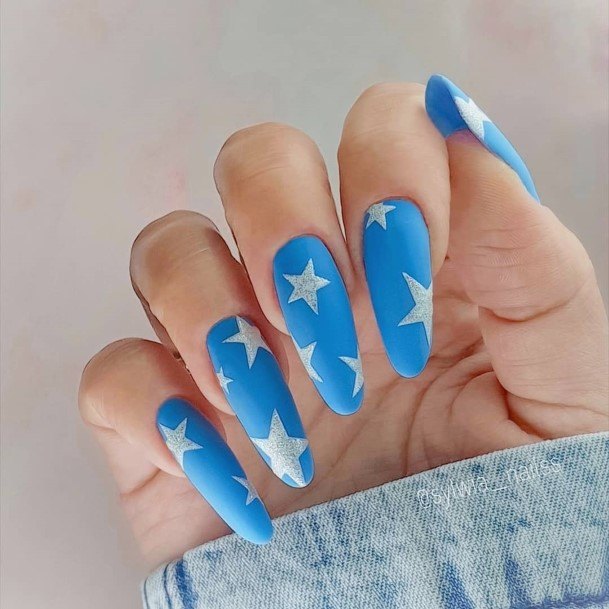 Beauteous Girls Blue Summer Nails