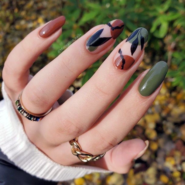 Beauteous Girls Brown Dress Nails