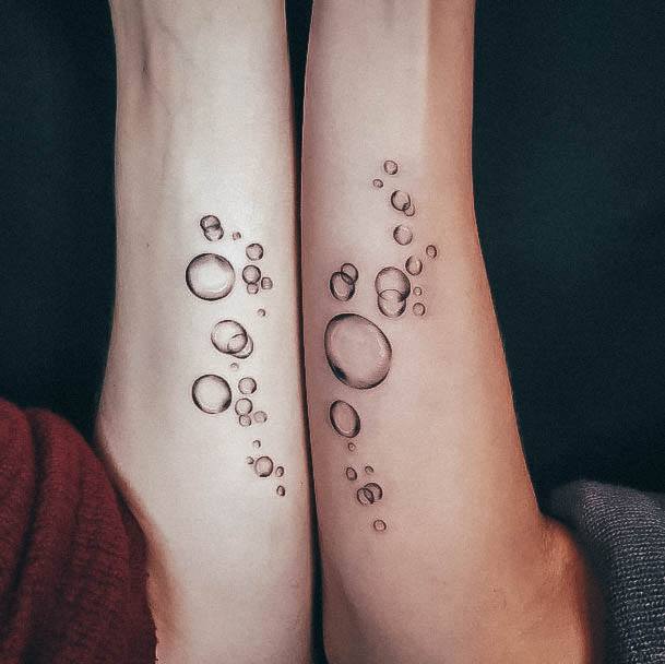 Beauteous Girls Bubble Tattoos