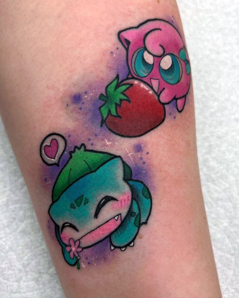 Beauteous Girls Bulbasaur Tattoos