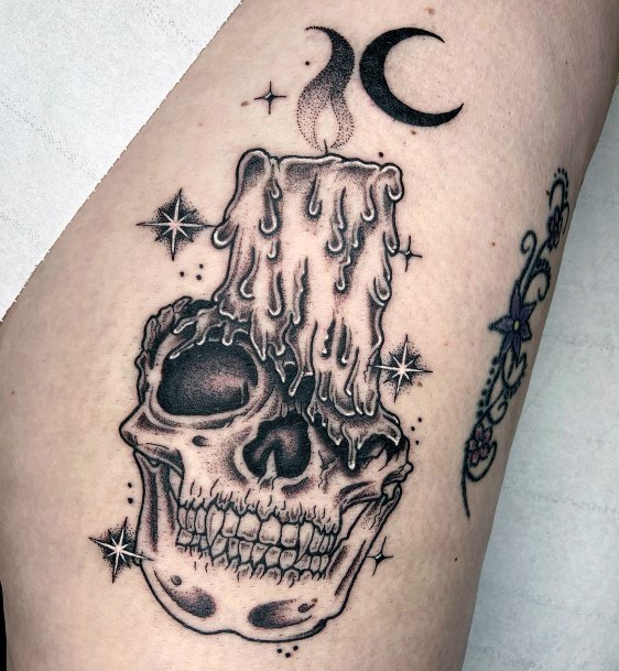 Beauteous Girls Candle Tattoos