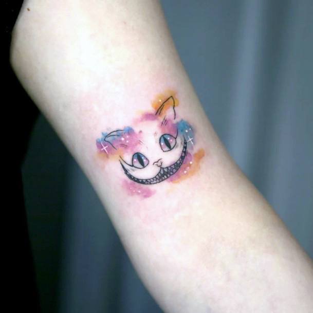 Beauteous Girls Cheshire Cat Tattoos