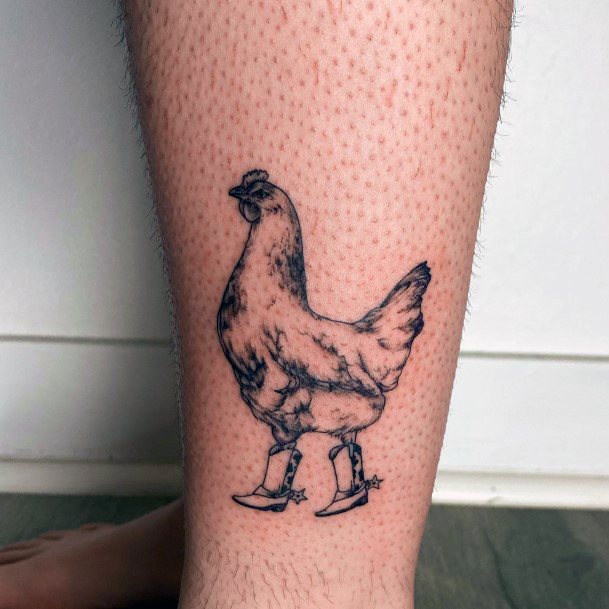Beauteous Girls Chicken Tattoos