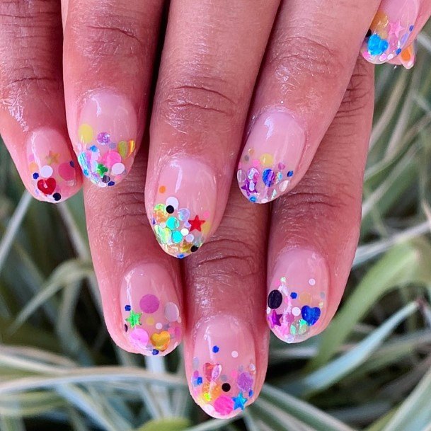 Beauteous Girls Confetti Nails