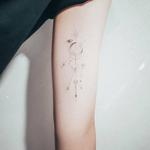 Beauteous Girls Constellation Tattoos