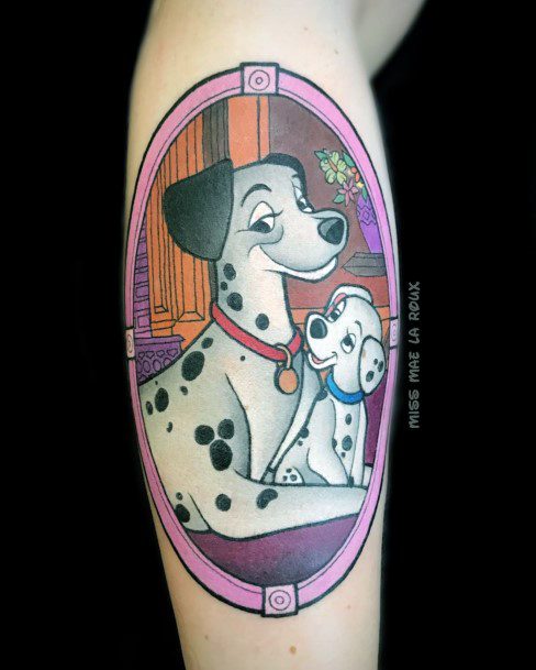 Beauteous Girls Dalmatian Tattoos