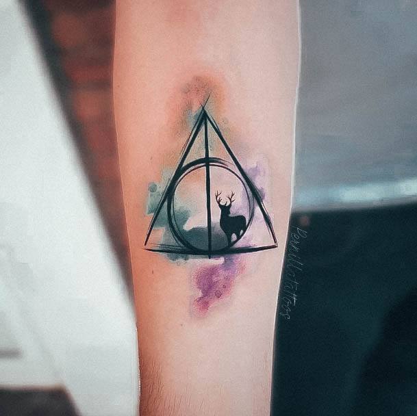 Beauteous Girls Deathly Hallows Tattoos