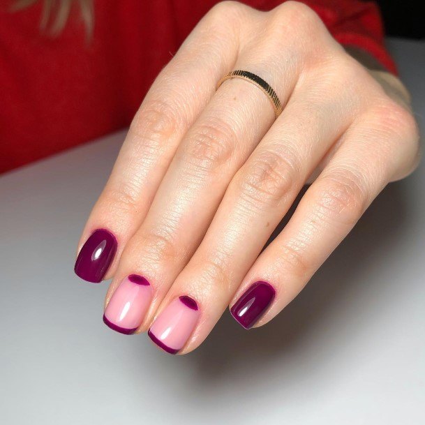 Beauteous Girls Deep Purple Nails