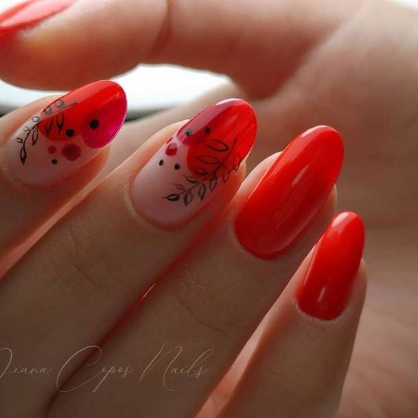 Beauteous Girls Deep Red Nails