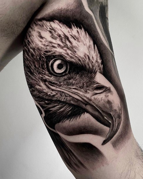 Beauteous Girls Eagle Tattoos Bicep 3d Realistic