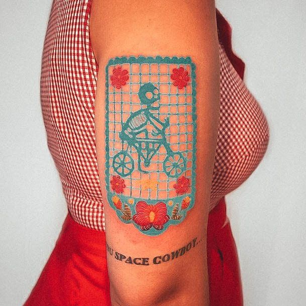 Beauteous Girls Embroidery Tattoos