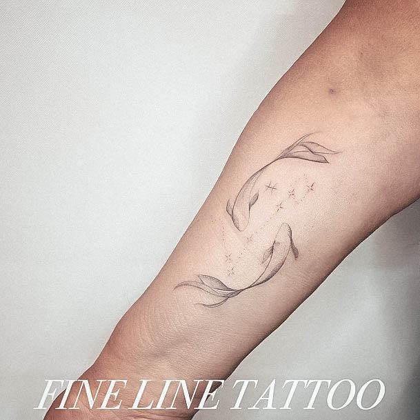 Beauteous Girls Fine Line Tattoos