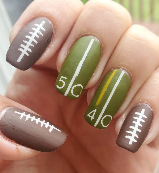 Beauteous Girls Football Nails