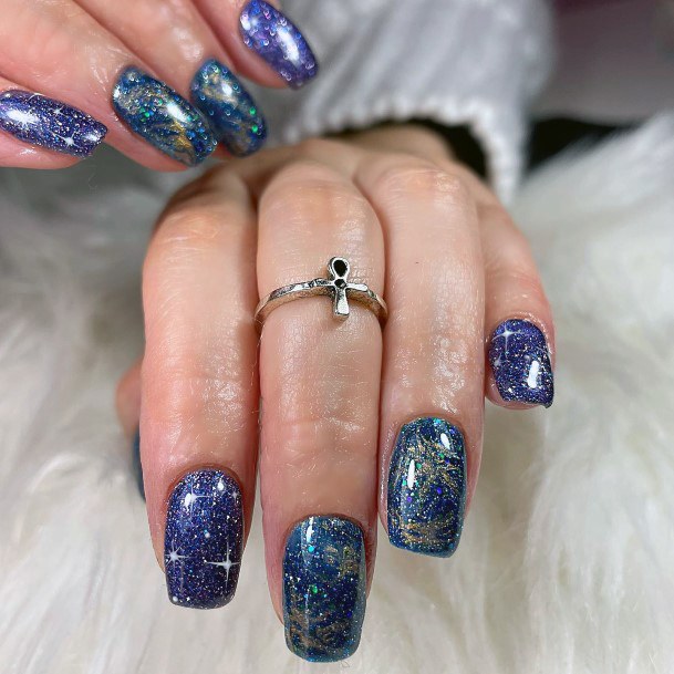 Beauteous Girls Galaxy Nails