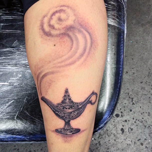 Beauteous Girls Genie Lamp Tattoos