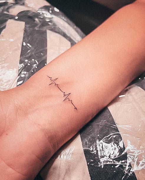 Beauteous Girls Heartbeat Tattoos