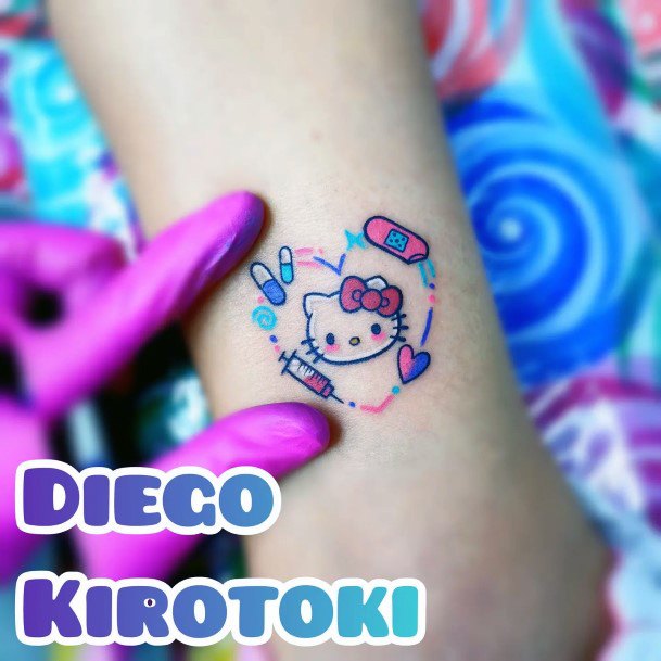 Beauteous Girls Hello Kitty Tattoos