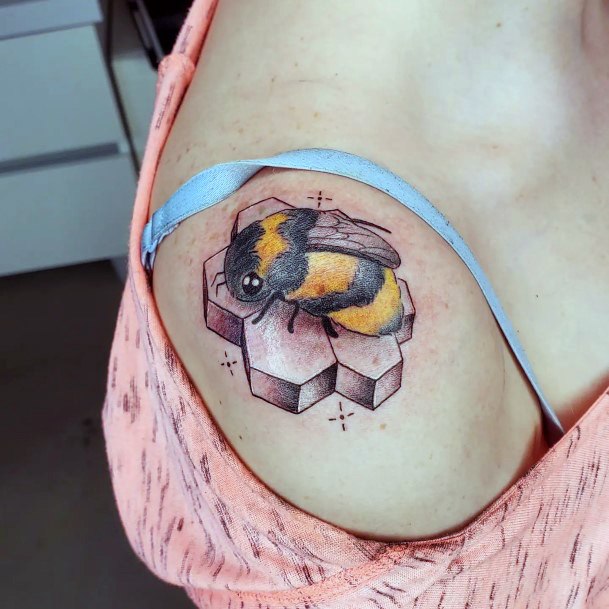 Beauteous Girls Honeycomb Tattoos