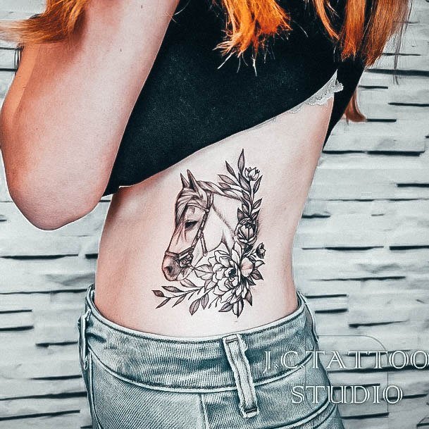 Beauteous Girls Horse Tattoos