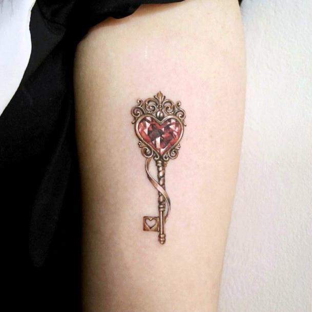 Beauteous Girls Key Tattoos