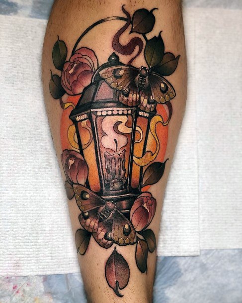 Beauteous Girls Lantern Tattoos